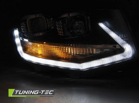 Fari Anteriori TRUE DRL Neri per VW T6 15-19