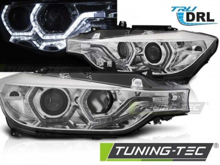 Fari Anteriori ANGEL EYES LED DRL CHROME per BMW Serie 3 F30/F31 10.11 - 05.15