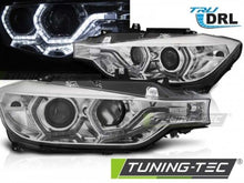 Load image into Gallery viewer, Fari Anteriori ANGEL EYES LED DRL CHROME per BMW Serie 3 F30/F31 10.11 - 05.15