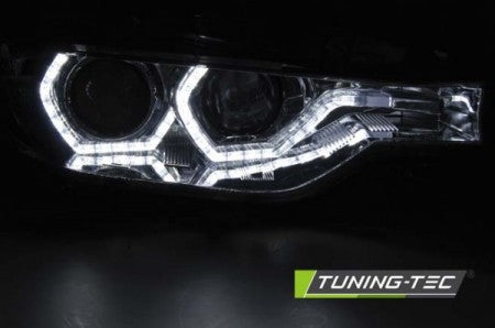 Fari Anteriori ANGEL EYES LED DRL CHROME per BMW Serie 3 F30/F31 10.11 - 05.15