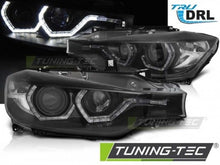 Load image into Gallery viewer, Fari Anteriori ANGEL EYES LED DRL Neri per BMW Serie 3 F30/F31 10.11 - 05.15