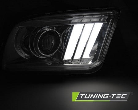 Fari Anteriori per FORD MUSTANG 04-09 TUBE LIGHT CHROME