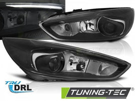 Fari Anteriori per FORD FOCUS MK3 14-18 Neri LED DRL (LED OEM)