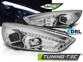 Fari Anteriori per FORD FOCUS MK3 15-18 CHROME DRL LED