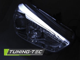 Fari Anteriori per FORD FOCUS MK3 15-18 CHROME DRL LED