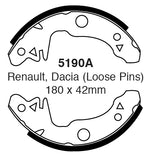 Ganascia Freno EBC Posteriore DACIA 1300 1.3 Cv  dal 1972 al 1983 Pinza  Diametro disco 0mm