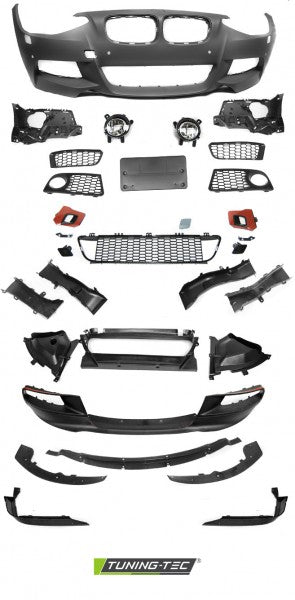 Paraurti Anteriore PERFORMANCE STYLE con Fori Sensori di Parcheggio per BMW Serie 1 F20 / F21 09.11-14