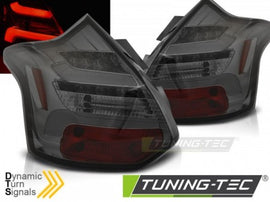 Fanali Posteriori per FORD FOCUS MK3 11-10.14 HATCHBACK SMOKE LED BAR sequenziali