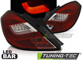 Fanali Posteriori per OPEL CORSA D 3D 04.06-14 Rossi Bianchi LED BAR