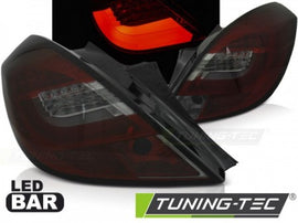 Fanali Posteriori per OPEL CORSA D 3D 04.06-14 Rossi SMOKE LED BAR