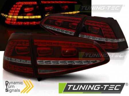 Fanali Posteriori LED SPORT Rossi SMOKE sequenziali per VW GOLF MK7 13-17