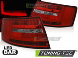 Fanali Posteriori LED BAR Rossi Bianchi per AUDI A6 C6 SEDAN 04.04-08 6-PIN