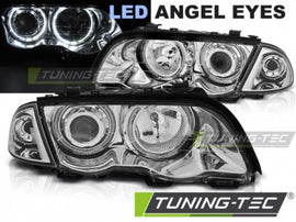 Fari Anteriori ANGEL EYES LED CHROME per BMW Serie 3 E46 05.98-08.01 S/T