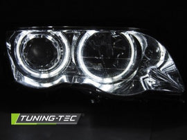 Fari Anteriori ANGEL EYES LED CHROME per BMW Serie 3 E46 05.98-08.01 S/T