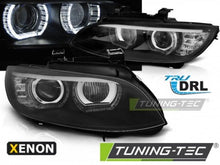 Load image into Gallery viewer, Fari Anteriori XENON ANGEL EYES LED Neri per BMW Serie 3 E92/E93 06-10