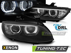 Fari Anteriori XENON ANGEL EYES LED Neri per BMW Serie 3 E92/E93 06-10