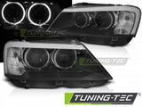 Fari Anteriori ANGEL EYES LED Neri per BMW X3 F25 10-07.14