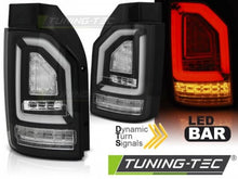 Carica l&#39;immagine nel visualizzatore di Gallery, Fanali Posteriori LED BAR Neri sequenziali per VW T6 15-19 OEM BULB