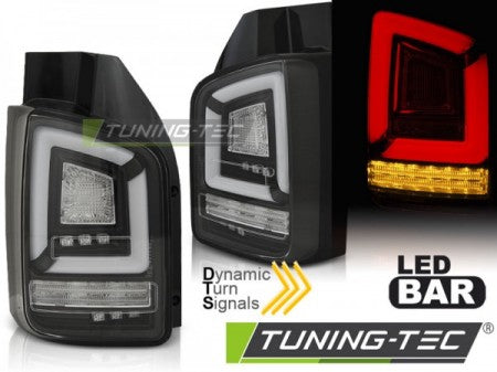 Fanali Posteriori LED BAR Neri sequenziali per VW T6 15-19 TR