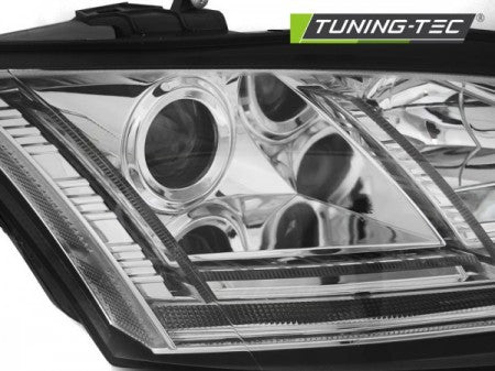 Fari Anteriori LED CHROME sequenziali per AUDI TT 8J 06-10