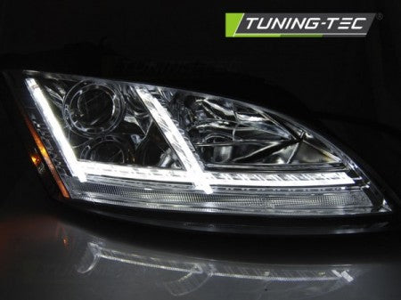 Fari Anteriori LED CHROME sequenziali per AUDI TT 8J 06-10