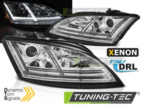 Fari Anteriori XENON LED DRL CHROME sequenziali per AUDI TT 8J 06-10