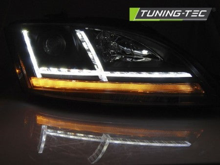 Fari Anteriori XENON LED DRL Neri sequenziali per AUDI TT 8J 06-10