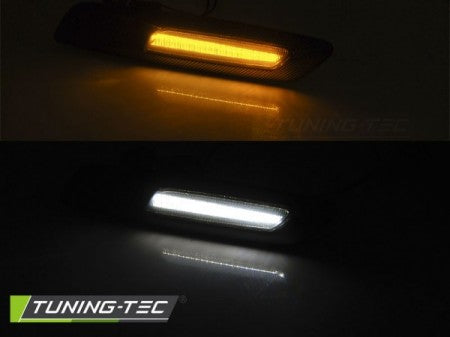 Frecce Parafanghi SMOKE LED CARBON F10 STYLE per BMW Serie 5 E60/ Serie 3 E90/ E92/ Serie 1 E82