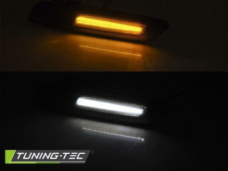 Frecce Parafanghi SMOKE Nero Lucido LED F10 STYLE per BMW Serie 5 E60/ Serie 3 E90/ E92/ Serie 1 E82