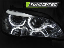 Load image into Gallery viewer, Fari Anteriori XENON ANGEL EYES LED DRL CHROME per BMW X5 E70 07-10