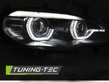 Load image into Gallery viewer, Fari Anteriori XENON ANGEL EYES LED DRL Neri per BMW X5 E70 07-10