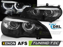 Load image into Gallery viewer, Fari Anteriori XENON ANGEL EYES LED DRL Neri AFS per BMW X5 E70 07-10