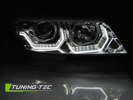 Fari Anteriori ANGEL EYES LED 3D CHROME per BMW Serie 3 E90/E91 05-08