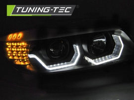 Fari Anteriori ANGEL EYES LED 3D Neri per BMW Serie 3 E90/E91 05-08