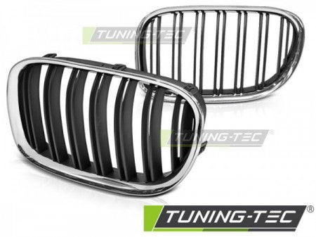 Griglie CHROME Nere DOUBLE BAR per BMW Serie 7 F01 09-15