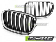 Carica l&#39;immagine nel visualizzatore di Gallery, Griglie CHROME Nere DOUBLE BAR per BMW Serie 7 F01 09-15