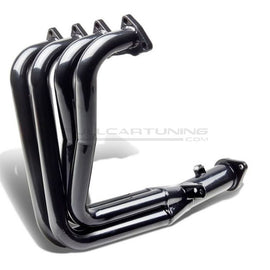 Collettori di Scarico Neri 63.5mm Acciaio Honda Civic EG EH EJ EK,CRX ED EE,Del Sol EG EH, Integra DC2