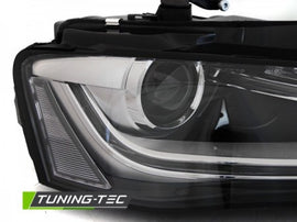 Fari Anteriori TRUE DRL Neri per AUDI A4 B8 12-15