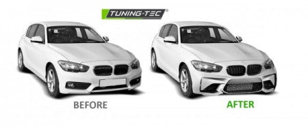 Paraurti Anteriore Sportivo STYLE con Fori Sensori di Parcheggio per BMW Serie 1 F20 / F21 LCI 15-18