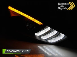Fari Anteriori per FORD FOCUS MK3 15-18 Neri DRL LED sequenziali INDICAOR