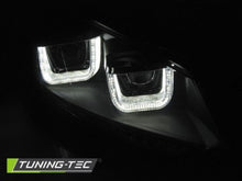 Carica l&#39;immagine nel visualizzatore di Gallery, Fari Anteriori U-LED LIGHT DRL Neri sequenziali per VW GOLF MK6 08-12