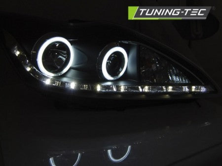 Fari Anteriori per FORD FOCUS MK2 02.08-10 ANGEL EYES CCFL Neri