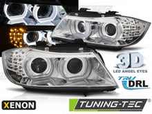 Load image into Gallery viewer, Fari Anteriori XENON ANGEL EYES LED DRL CHROME per BMW Serie 3 E90/E91 09-11