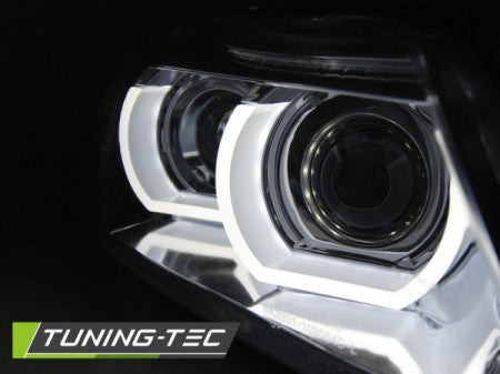 Fari Anteriori XENON ANGEL EYES LED DRL CHROME per BMW Serie 3 E90/E91 09-11