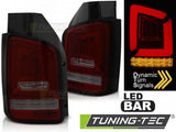 Fanali Posteriori LED BAR Rossi SMOKE sequenziali per VW T5 04.03-09