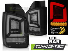 Carica l&#39;immagine nel visualizzatore di Gallery, Fanali Posteriori LED BAR Neri sequenziali per VW T5 04.03-09