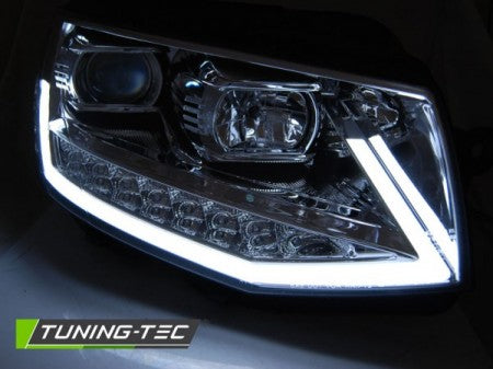 Fari Anteriori TUBE LIGHT DRL CHROME sequenziali per VW T6 15-19