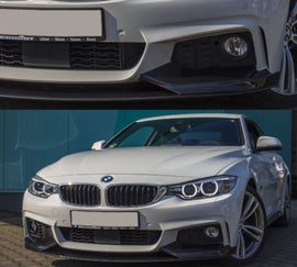 Front spoiler Sport-Performance per BMW Serie 4 F32 F33 F36 Black Matt con M-Package