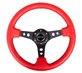 NRG Volante 75mm Pelle Red