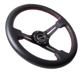 NRG Volante 75mm Pelle Black - Red